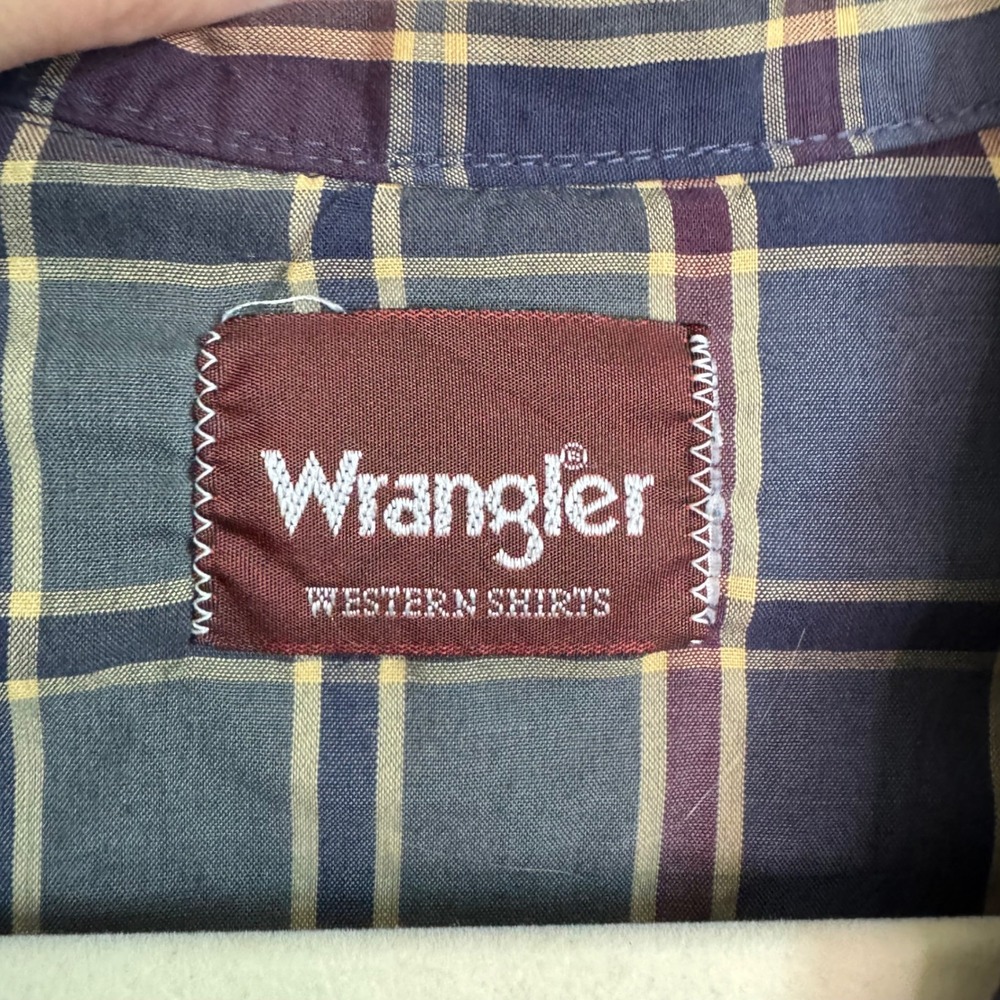 Wrangler Upcycled Western Patchwork Shirt Dress Plaid Striped Oversized Midi - Picture 3 of 11